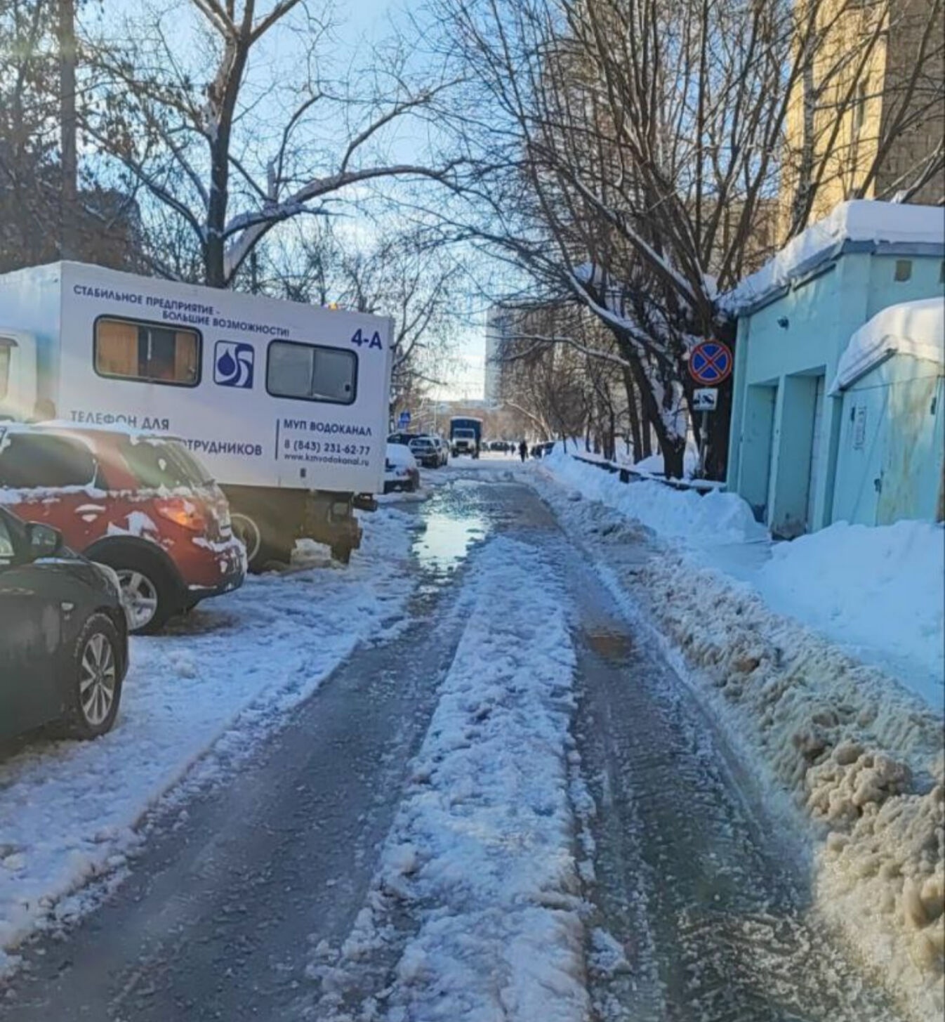 На улице Солдатской в Казани устранили аварию на водопроводе