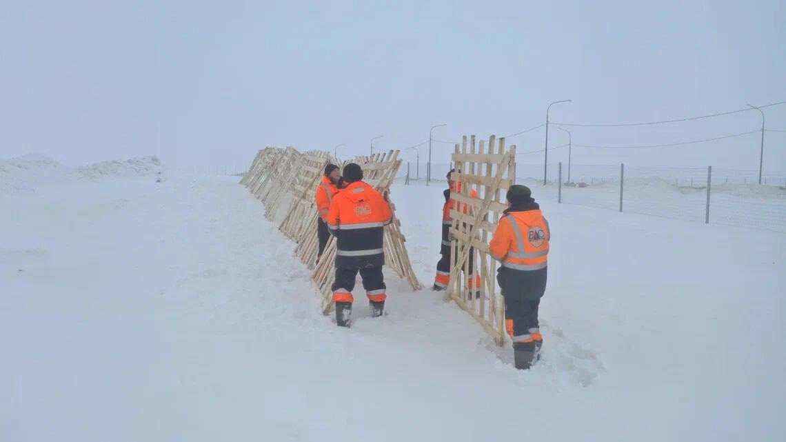 Снегозадерживающие щиты поставили на М-12 в Татарстане