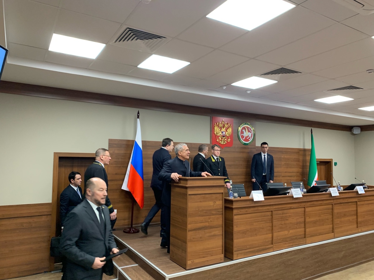 Минниханов прибыл на итоговую коллегию Верховного суда Татарстана