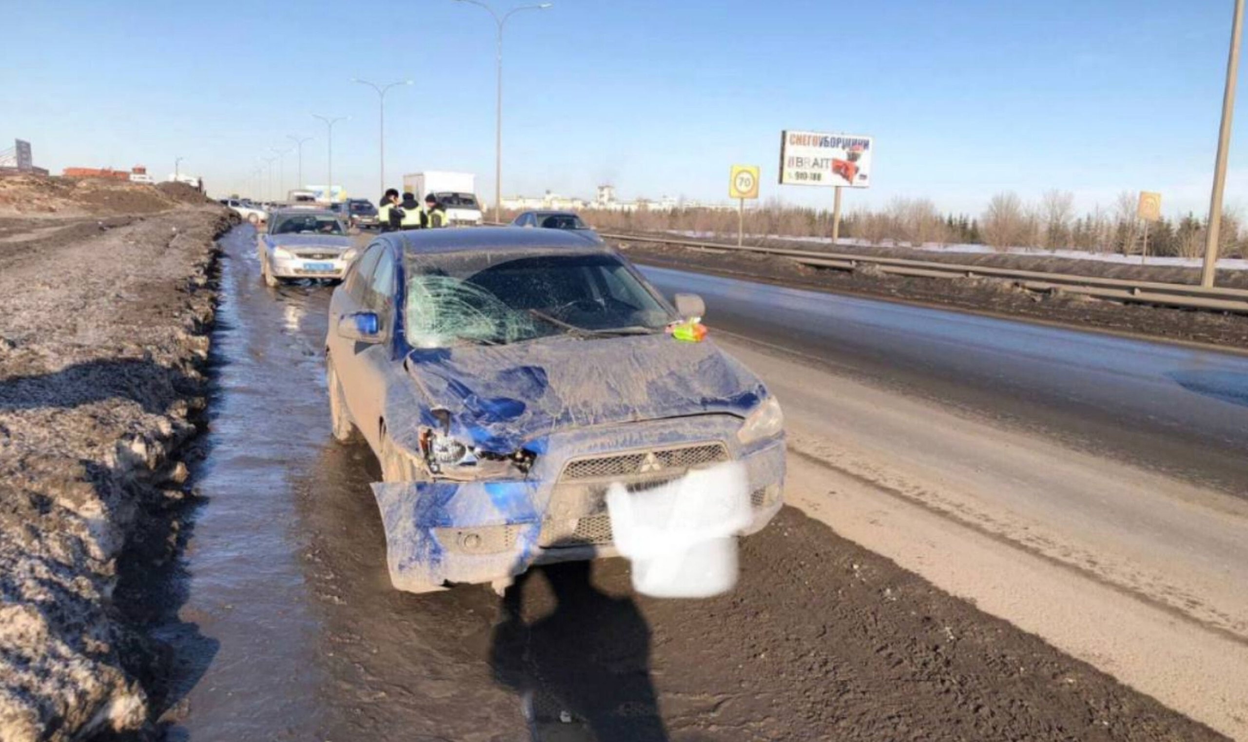 На трассе Нижнекамск - Альметьевск водитель Mitsubishi сбил пенсионерку