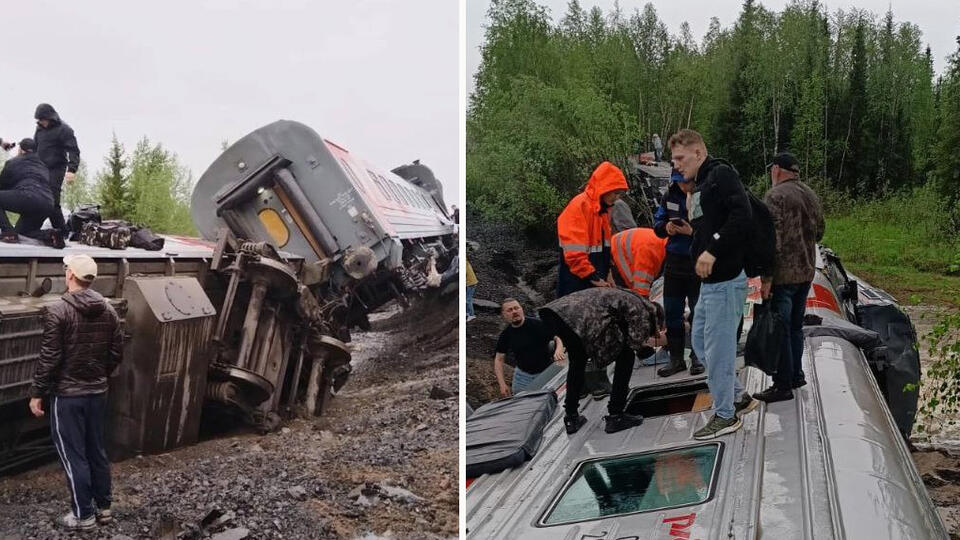 Количество погибших при сходе поезда в Коми выросло до двух человек