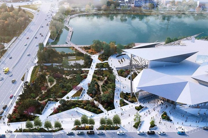 Парк возле нового здания театра Камала появится в октябре