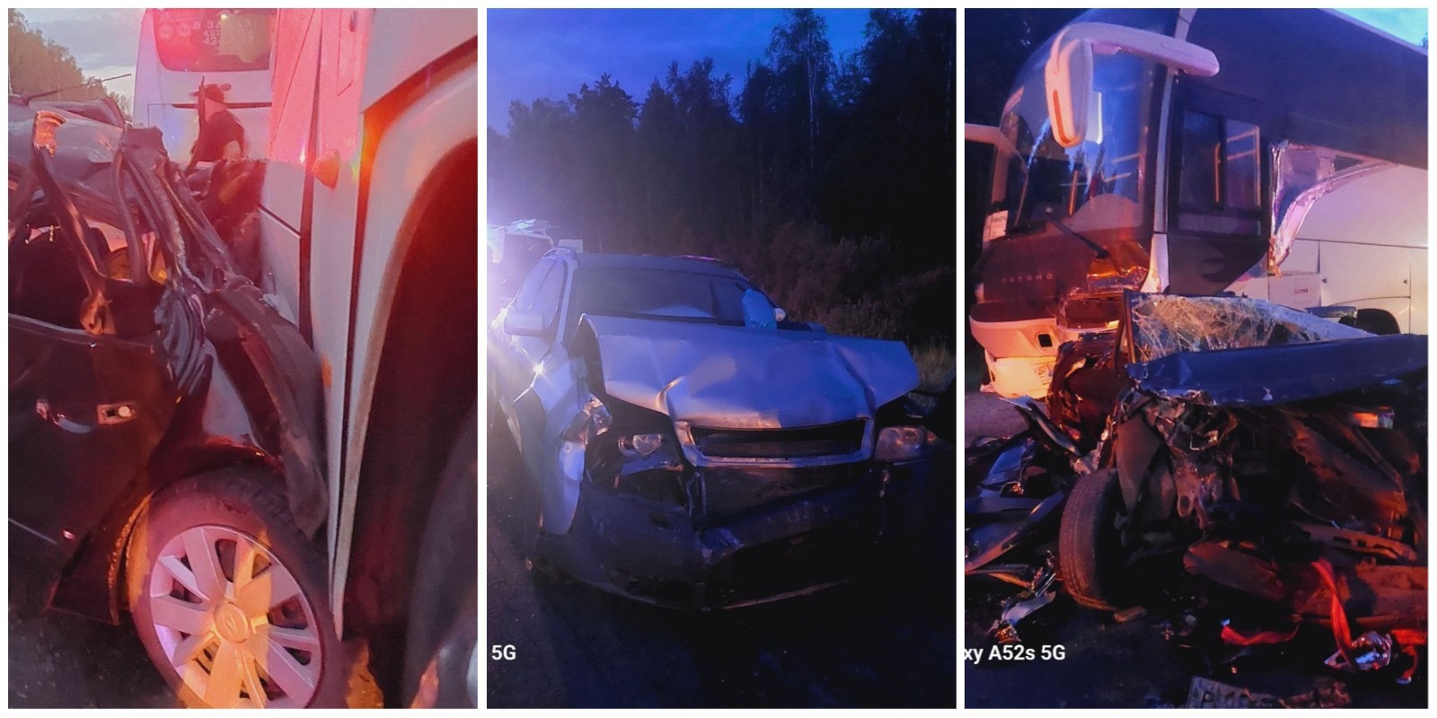 Автобус из Казани попал в смертельное столкновение шести грузовиков и машин