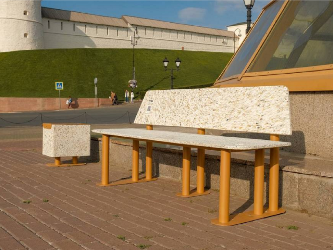 Порядка 50 сделанных из вторсырья малых архитектурных форм появились в Казани