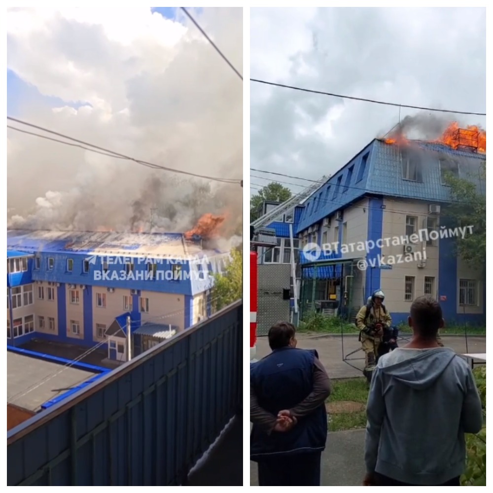 Крупный пожар тушат в Ново-Савиновском районе Казани