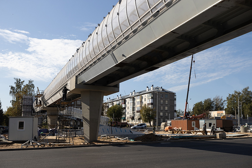 Смонтированы все надземные пешеходные переходы на Горьковском шоссе