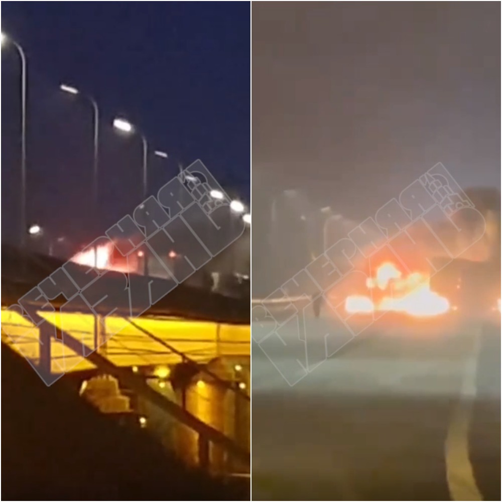 На M-7 под Казанью полыхают две фуры после столкновения