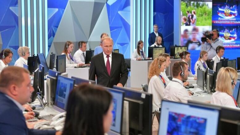 На прямую линию с Владимиром Путиным поступило более 1,8 миллиона обращений