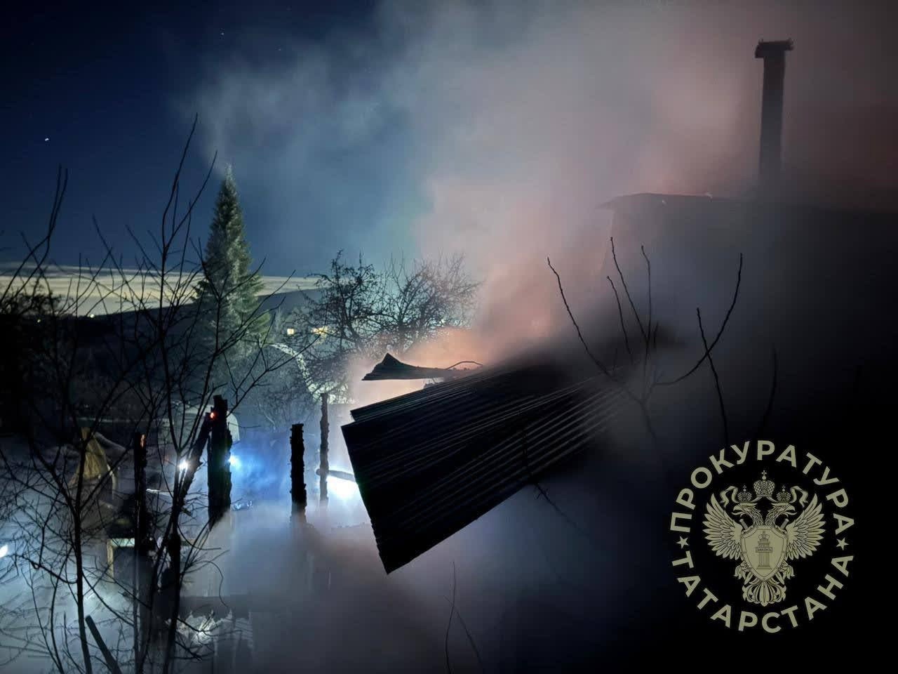 Татарстанец погиб на пожаре в Тукаевском районе