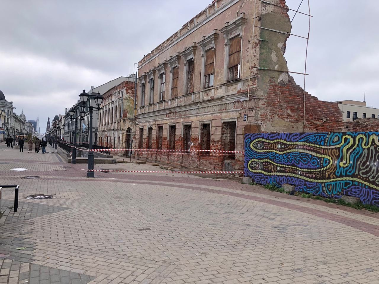 Старые дома на улице Баумана в Казани пытаются спасти от разрушения