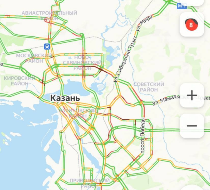 В Казани 8-балльные пробки из-за съемок сериала про ОПГ