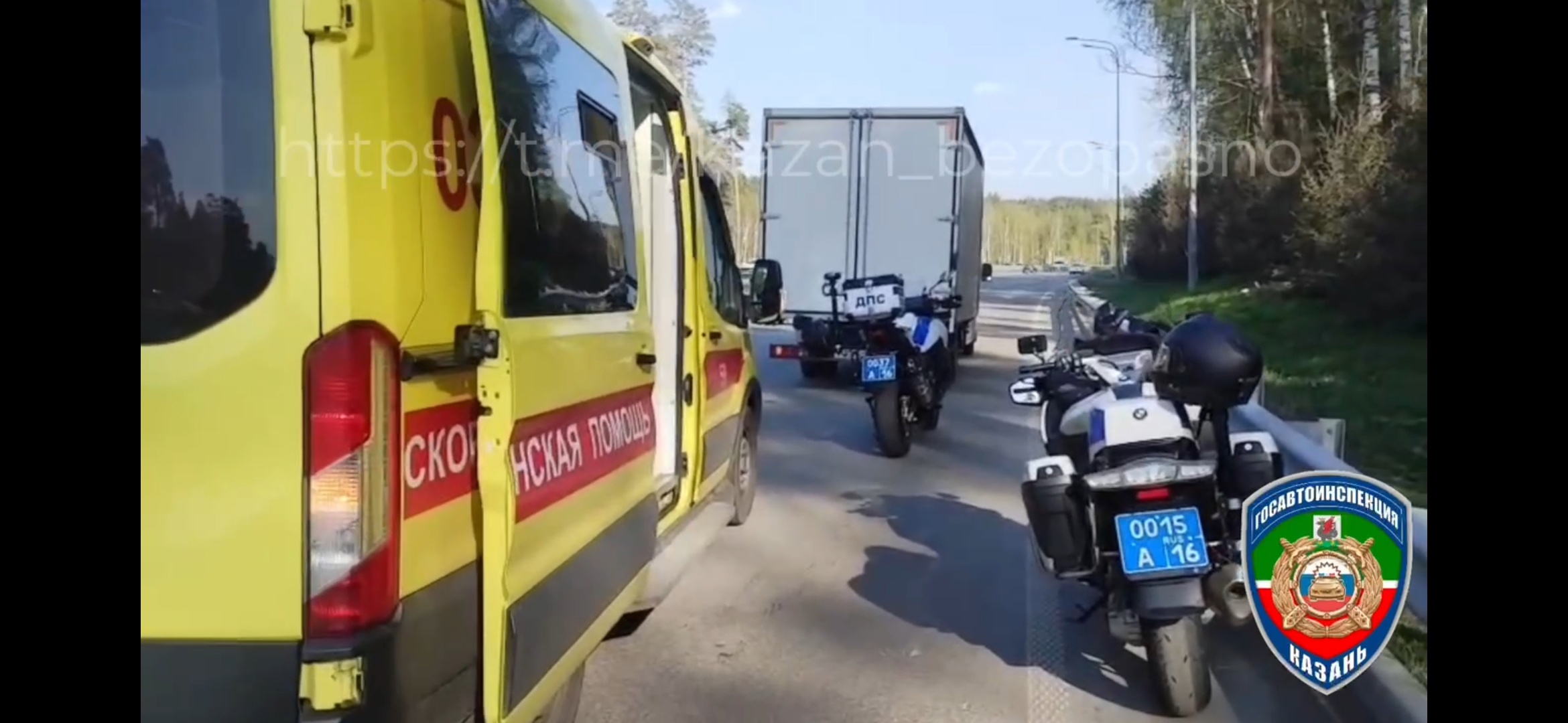 На Горьковском шоссе в Казани девушка на питбайке врезалась в «Газель»