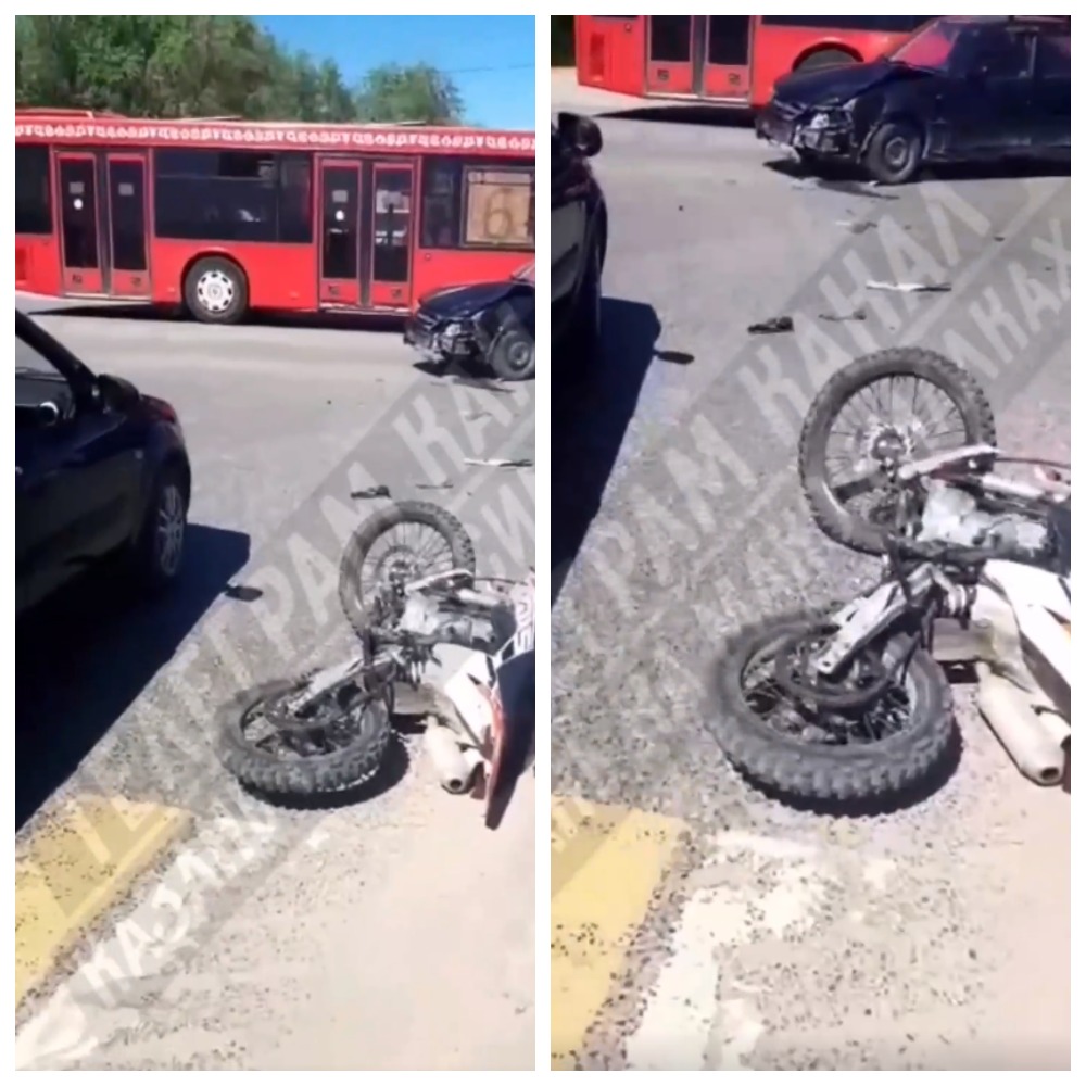 Подросток на питбайке столкнулся с авто в поселке Северный