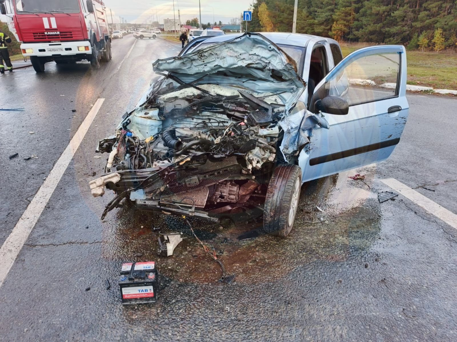 УАЗ врезался в Hyundai, выезжая с заправки в Спасском районе