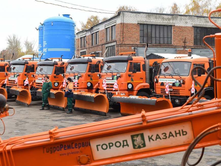 За ночь в Казани потратили 237 тонн противогололедного материала