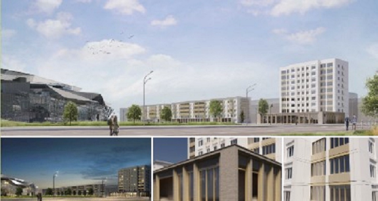 Специалисты приступили к обновлению фасадов домов у театра им. Г.Камала в Казани