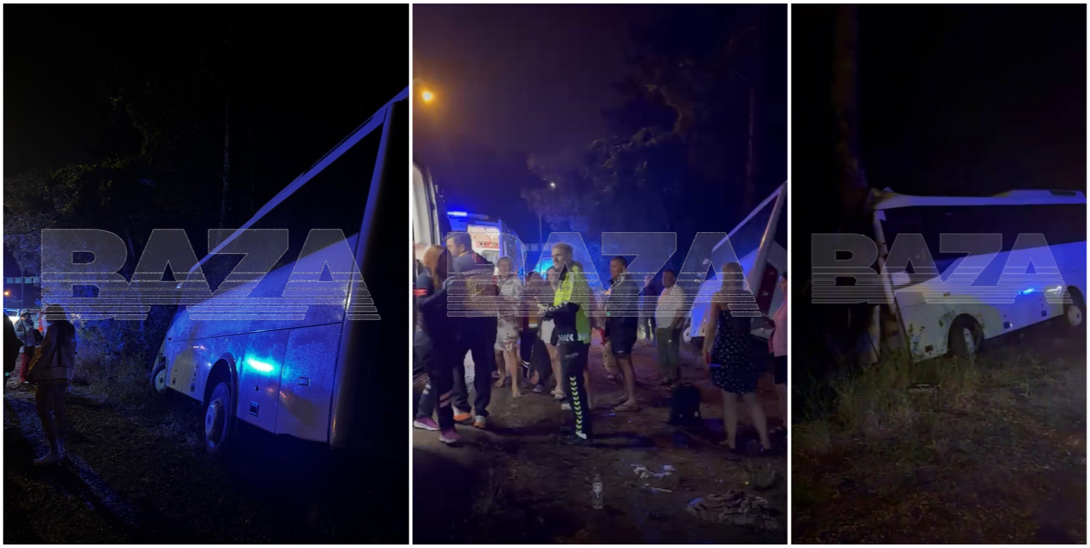 В Турции автобус с 14 россиянами врезался в дерево, пострадавшие в больнице