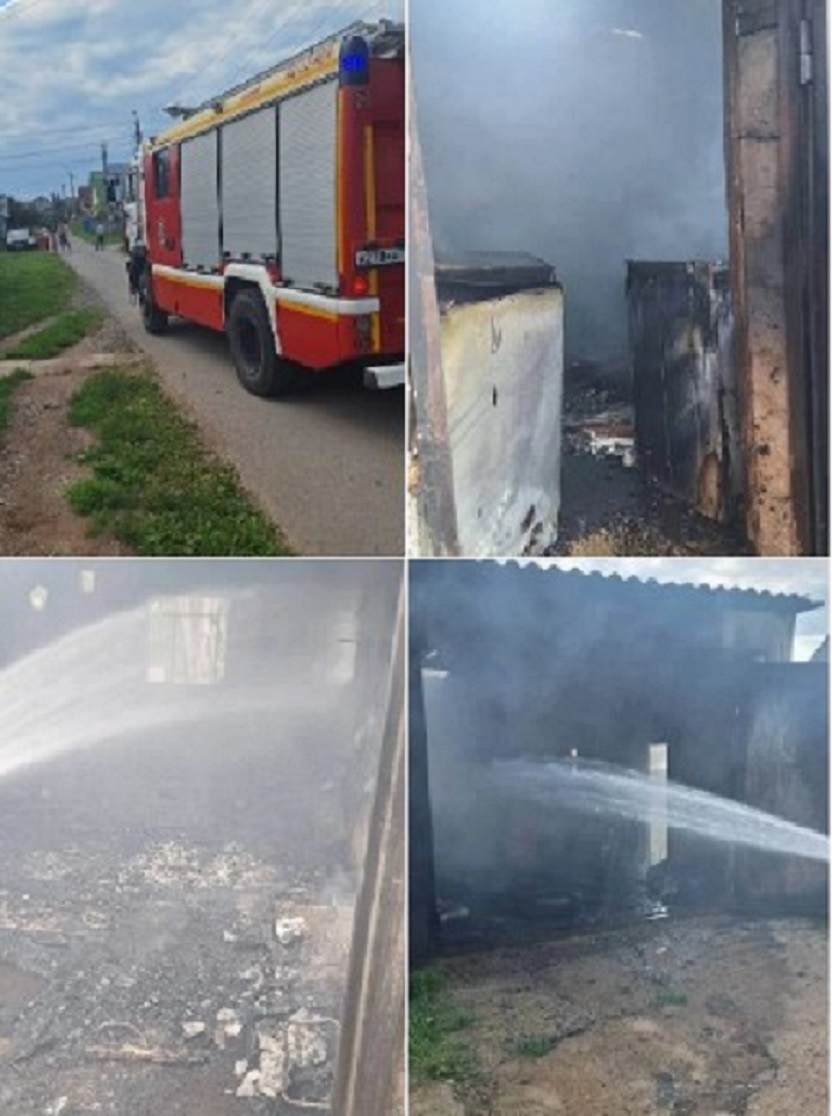 На пожаре в гараже житель Лениногорска получил ожоги